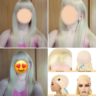 Peluca cabello humano 100% natural pelo rubio 613