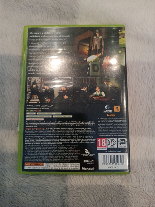 Juego L. A. Noire para Xbox 360
