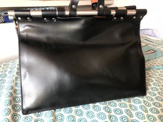 Bolso grande cuero negro