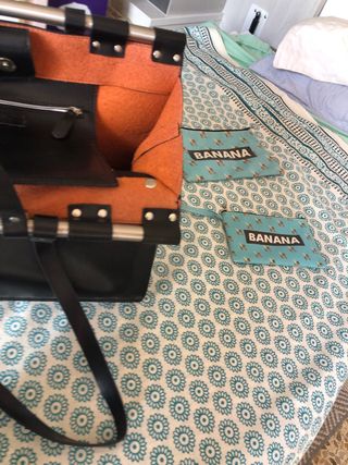 Bolso grande cuero negro