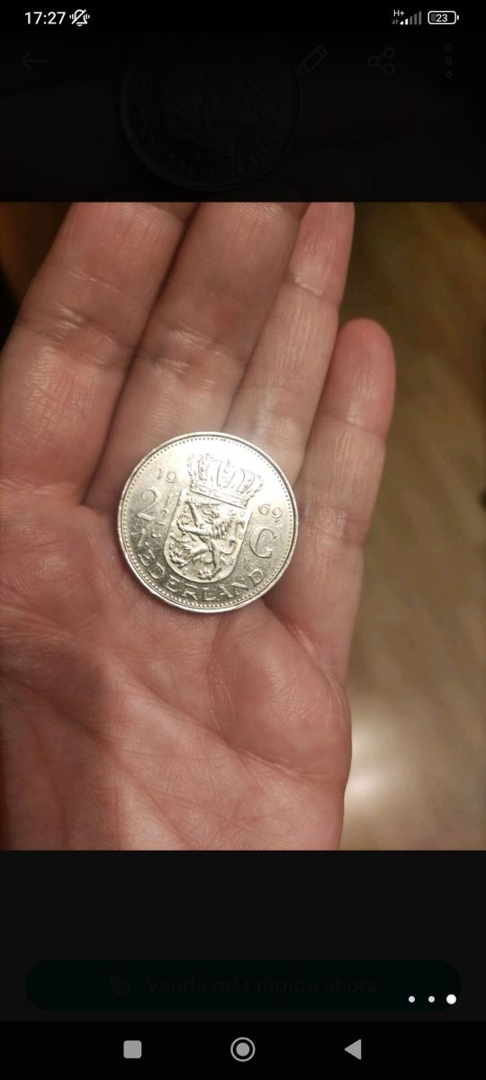 Moneda de plata de Nederland 1969