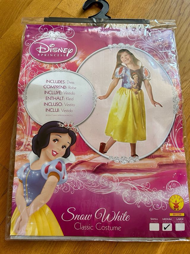 Disfraz Blancanieves oficial 5 a 6 años