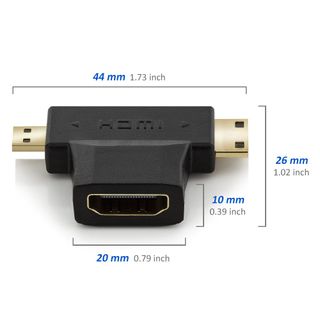 Adaptador HDMI A Mini HDMI+Micro HDMI