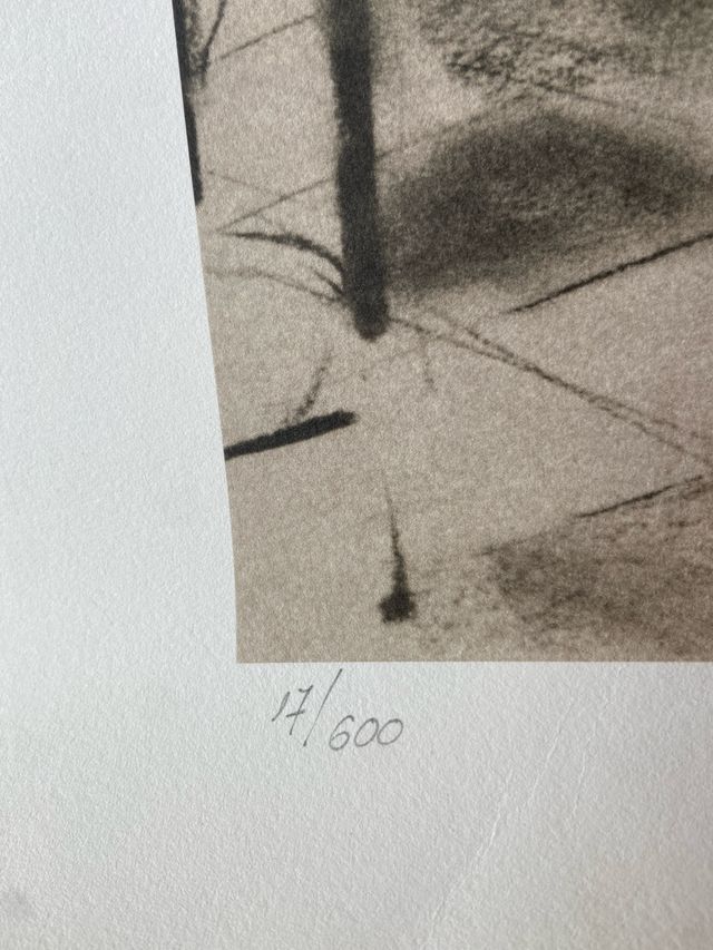 Litografía Jaume Queralt “Viejos en el café”