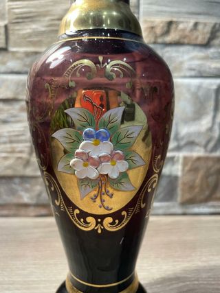 Vaso vetro soffiato murano oro vintage 