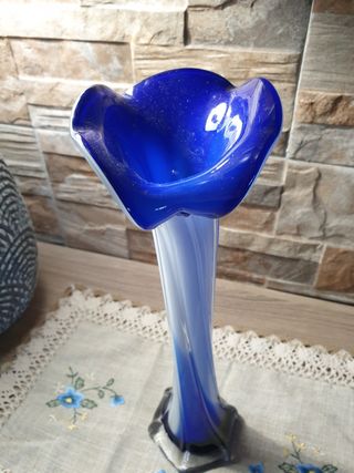 Vaso vetro murano fiore vintage 