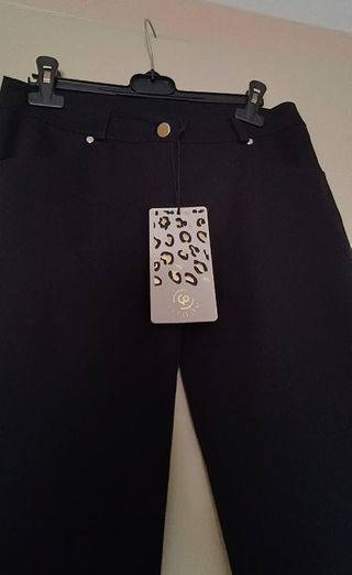 Nuovo - Pantaloni neri in cotone taglia M