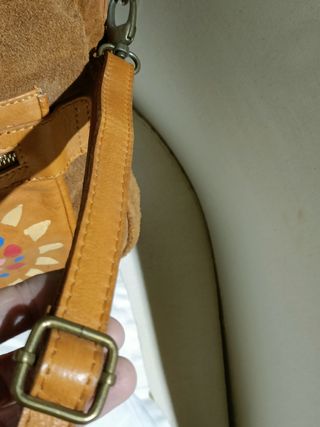 Bolso de hombro cuero artesanal grande 