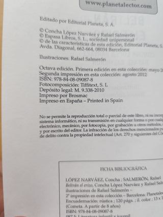 Beltran el erizo ISBN: 9788408090878