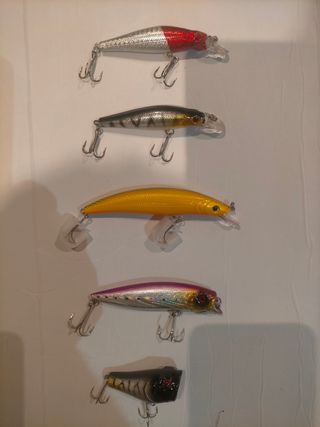 5 Señuelos artificiales pesca.