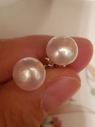 Pendientes Perla Cultivada De Plata De Ley 925