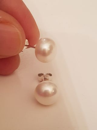 Pendientes Perla Cultivada De Plata De Ley 925