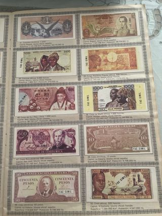 Álbum BILLETES DEL MUNDO didec