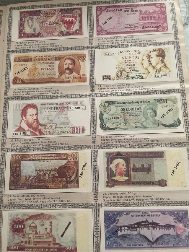 Álbum BILLETES DEL MUNDO didec