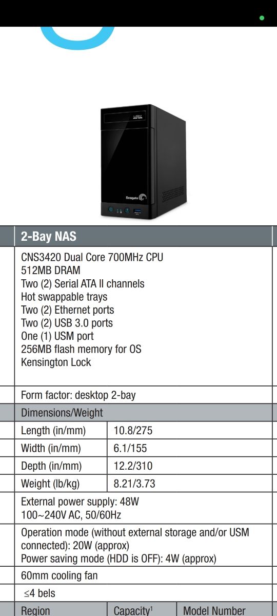 NAS Seagate Business 2 Bahías