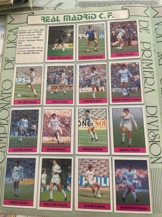 Álbum de la liga fútbol año 1985-86