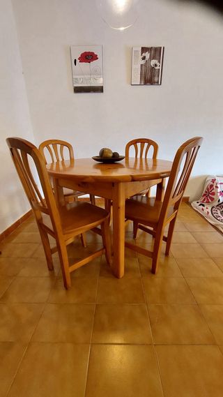 Conjunto comedor madera maciza