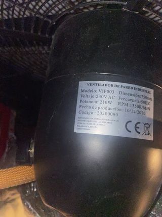 Ventilador pared industrial