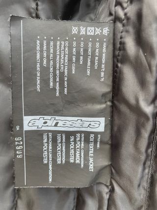 Chaqueta alpinestars rox black / yellow talla L