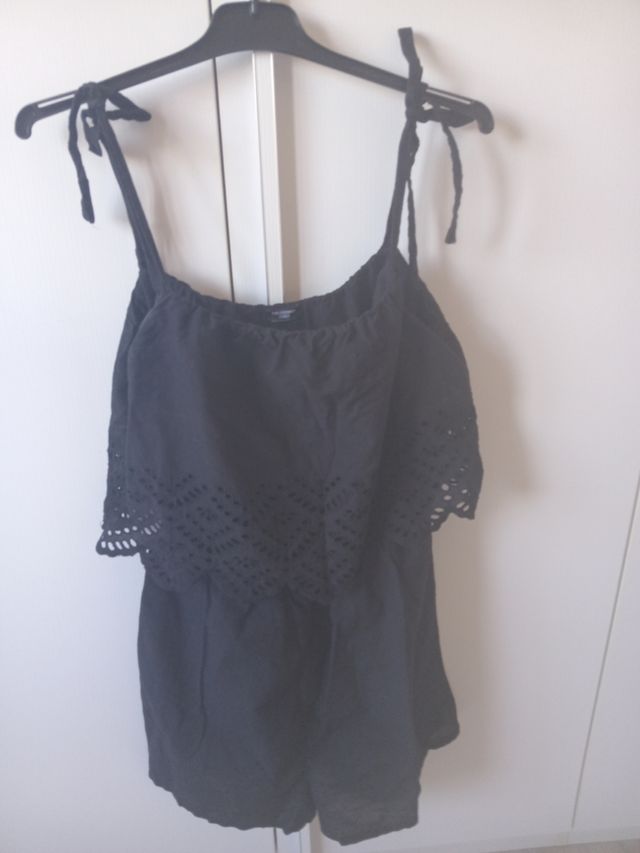 Tutina di cotone nera calzedonia taglia 44