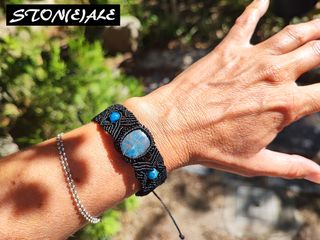 Bracciale in macrame con apatite