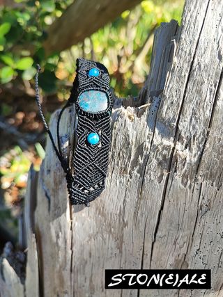 Bracciale in macrame con apatite