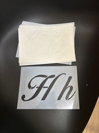 Stencil lettere alfabeto completo