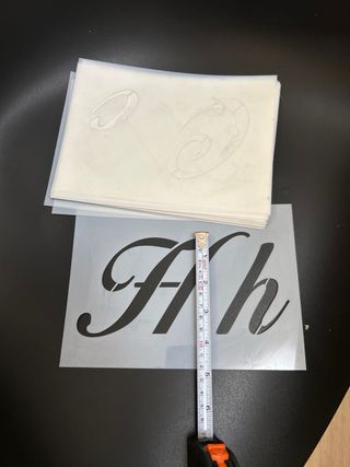 Stencil lettere alfabeto completo