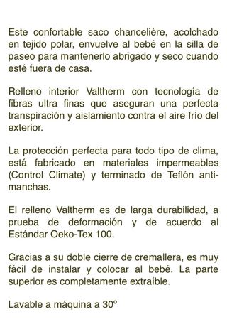 Saco silla bebé Red Castle