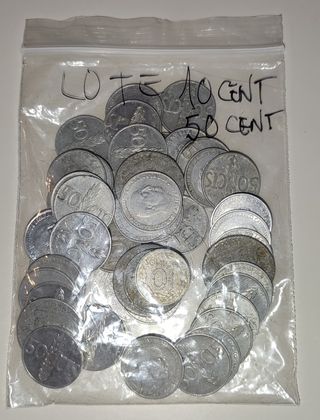 MONEDAS 10 Y 50 CENTIMOS FRANCO, DE VARIAS FECHAS