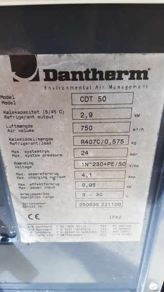 Deshumidificador industrial Dantherm CDT50