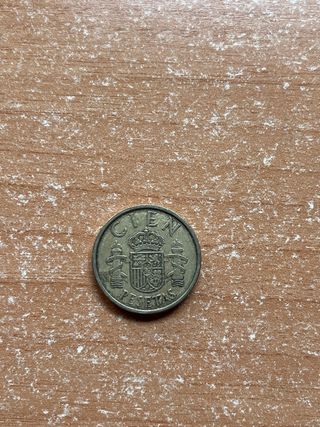Moneda antigua española 100 pesetas