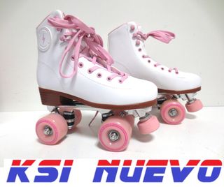 PATINES ARTISTICOS FLAMINGUEO BLANCO Y ROSA 70609