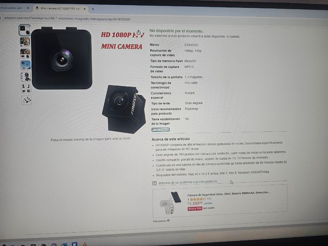 4 Mini cámara HD 1080P FPV Hawkeye