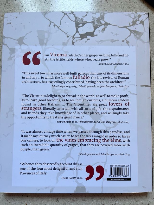 The early tourists guide to italy vicenza