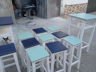 taburete bar alto(mínimo 6)