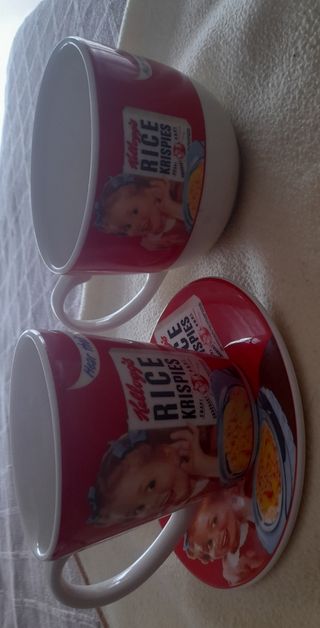 Set desayuno x 3 vintage kellog's