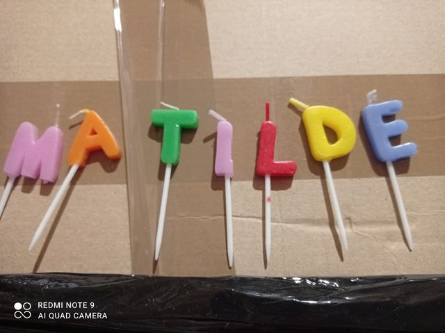 Candeline a forma di lettere