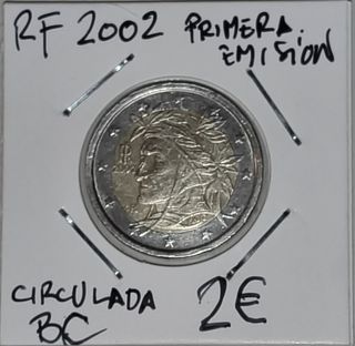 MONEDA 2€ REPUBLICA FRANCESA 2002 PRIMERA EMISION 