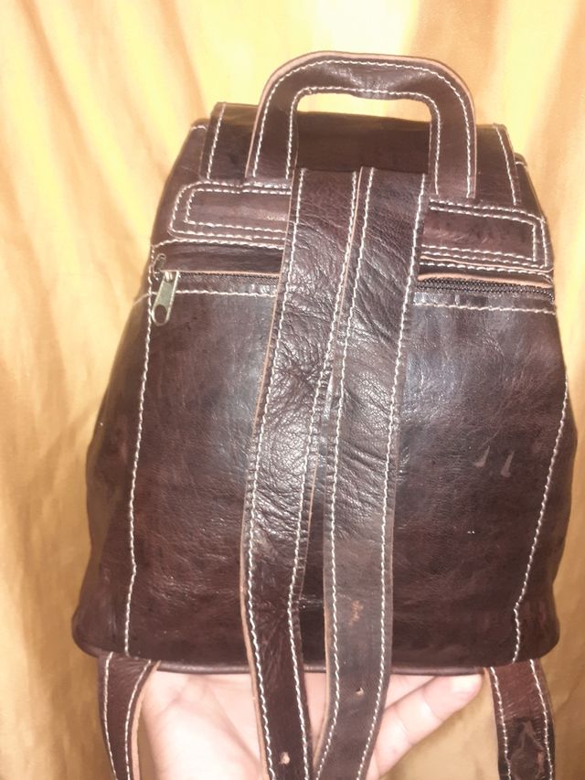 Mochila Fez doble bolsillo P.Marron