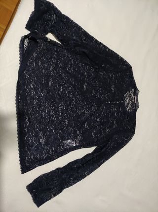 Fiorella Rubino camicetta in pizzo blu