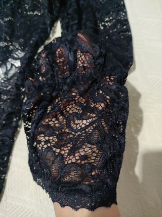 Fiorella Rubino camicetta in pizzo blu