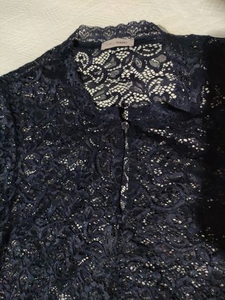 Fiorella Rubino camicetta in pizzo blu