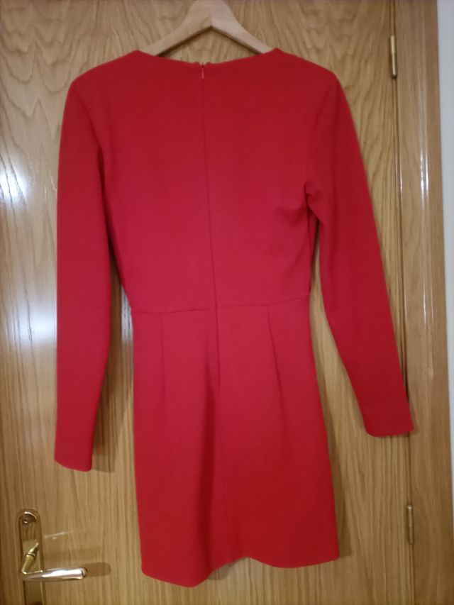 Vestido rojo manga larga