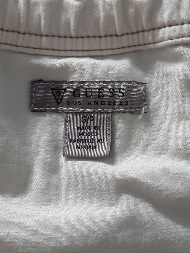 Top denim beige claro talla S de Guess Los Angeles