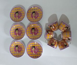 Juego 6 tazas café chica violeta 