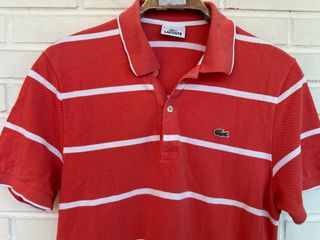 Talla 4 manga corta rayas LACOSTE polo