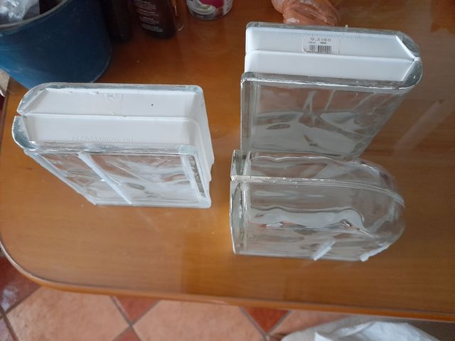 3 pavés vidrio con borde curvo 10€ c/u