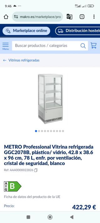 Nevera minibar expositor gran capacidad