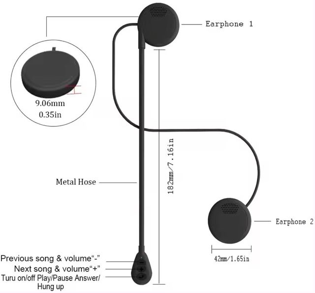 Auricular Capacete Ultra Fino Intercomunicador